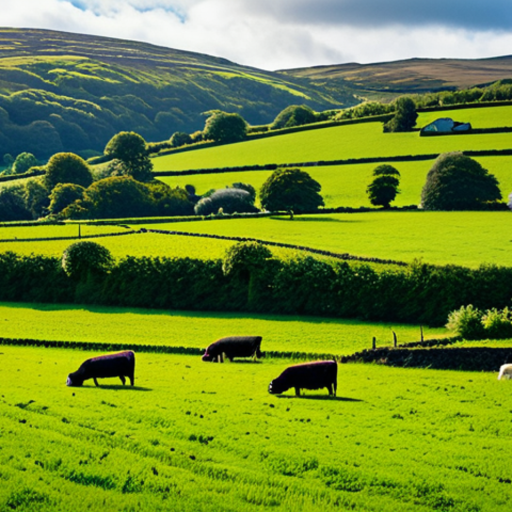 Sustainable Farming**

"A lush organic farm in the Irish countryside, showcasing diverse crops and livestock, fully clothed farmer tending to the fields, vibrant colors, sustainable agriculture, safe for work, perfect anatomy, natural proportions, professional photography, high quality, appropriate content, fully clothed, family-friendly."

**