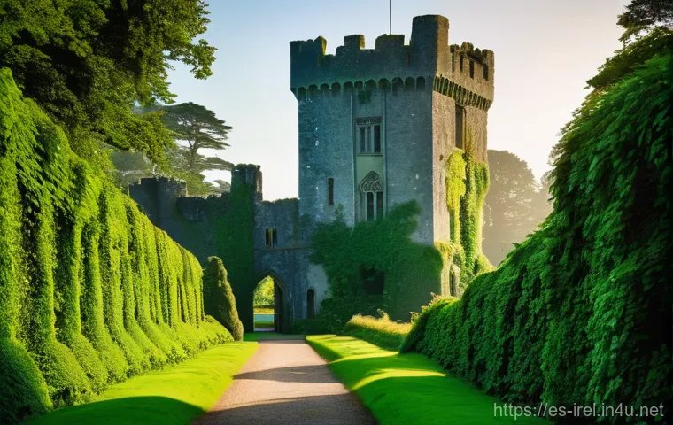 아일랜드의 유령 이야기 - Image Prompt 1: Whispers of Blarney Castle**