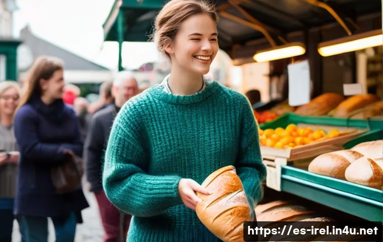 벨파스트와 타이타닉 박물관 - **Prompt:** A sunny day at St. George's Market in Belfast. The Victorian market hall is bustling wit...